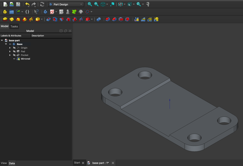 Bestand:Resultaat FreeCAD Leren 1.png